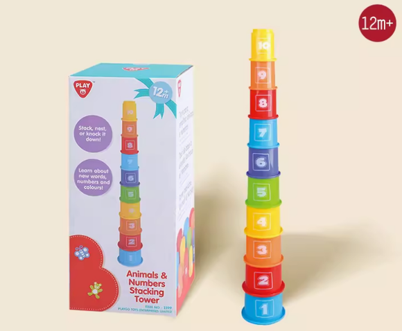 PLAYGO - Animals and Numbers Stacking Tower