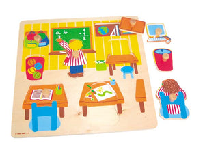 Wooden Puzzle w-handle - Classroom