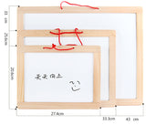 Wooden Multi-function double-sided hanging children's drawing board - writing board (Medium)