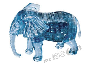 3D Crystal Puzzle - Elephant (Smoke Blue)