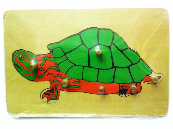 Wooden Puzzle w-handle - Turtle Anatomy