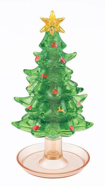 3D Crystal Puzzle - Christmas Tree with Sticker (Green)