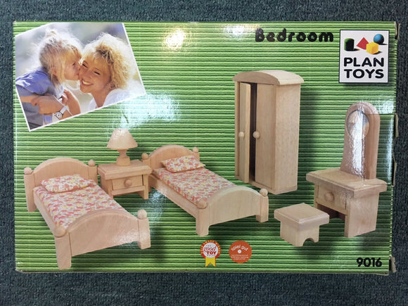 Wooden Doll House Furniture - Classic Bedroom