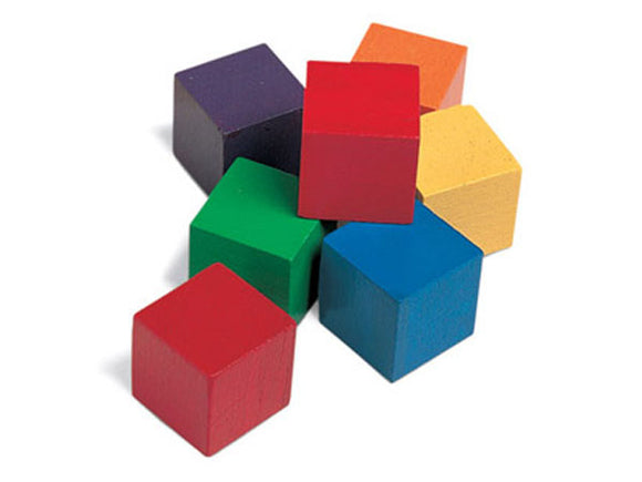 One-Inch Wooden Color Cubes (Set of 102)