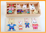 Rabbit Family Clothes Changing Puzzle