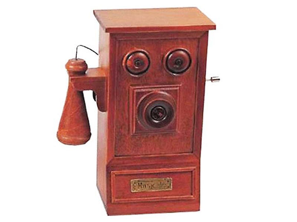 Classic Hand Crank Music Box - Telephone