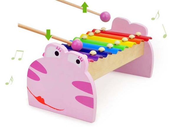 8 note Pink Frog Xylophone